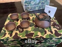 100% Authentic New Bathing Ape BAPE Chinese Tea Pot Set Limited w Camo Green Box