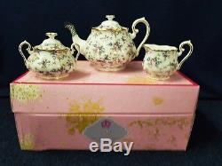 100 Years Of Royal Albert 1940 English Chintz Boxed Teapot Sugar Bowl Cream set
