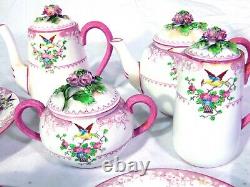 11pc English Crown Staffordshire Breakfast Set Tea Coffee Pot Pancake Server