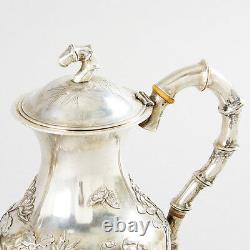 1360 Gr Antique Chinese Export Silver Tea Pot Teapot Or Coffee Set By Wang Hing
