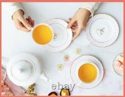 13PCS SANRIO HELLO KITTY Pink Gold Fine Bone China English Luxury Tea Teapot Set