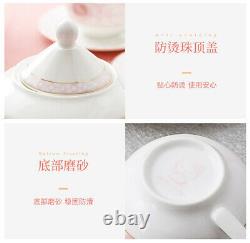 13PCS SANRIO HELLO KITTY Pink Gold Fine Bone China English Luxury Tea Teapot Set