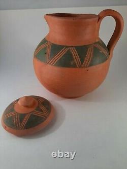 14 Pc Handmade Terracotta Pottery Tea Set Teapot Southwest Native American South