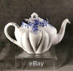 (15) Piece Shelley English Bone China Dainty Blue Tea Set WithLarge Teapot