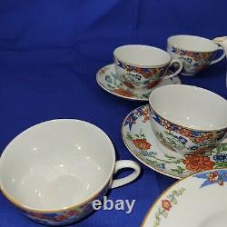 17 piece set Wood & Sons Ltd Bird of Paradise Teapot cups saucers plates. A2