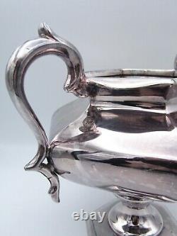 1844 VICTORIAN JAMES DIXON & SONS SILVER PLATE 3pc TEA SET TEAPOT MILK & SUGAR