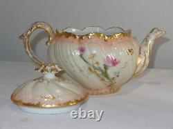 1890s William Guerin Limoges France Porcelain 12 Pc Tea Set Teapot with Tray