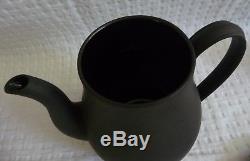 18 pc. WEDGWOOD Black BASALT DEMITASSE Set Coffee Espresso Tea pot Cup Saucer