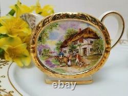 1930 Sadler Barrel English Tea Set Teapot Creamer Sugar Hand Painted English DC1