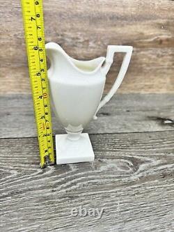 1940's Lenox Colonial White Pedestal Porcelain Tea Coffee Pot+Creamer Set