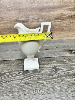 1940's Lenox Colonial White Pedestal Porcelain Tea Coffee Pot+Creamer Set