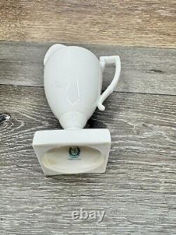 1940's Lenox Colonial White Pedestal Porcelain Tea Coffee Pot+Creamer Set
