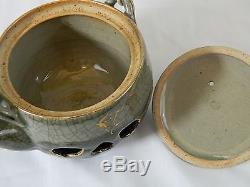 1950's Otagiri Somayaki VTG Tea Sake lot of 30 Dbl Wall Aohibi Pottery Gold Gilt