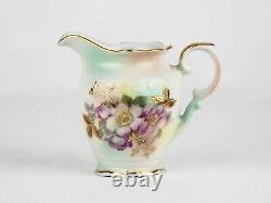 1950's Schumann Arzberg Bavaria Germany Coffee/Tea Pot Cream Sugar w Golden Tray