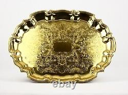 1950's Schumann Arzberg Bavaria Germany Coffee/Tea Pot Cream Sugar w Golden Tray