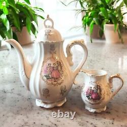 1950s Courtship Tea Pot With Creamer Vintage Teapot