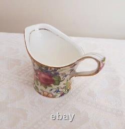 1950s Royal Winton 6pc Breakfast Set SUMMERTIME Chintz Teapot Toast Tray