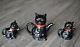 1950s Shafford Black Cat Tea Pot, Creamer And Sugar Bowl Made In Japan