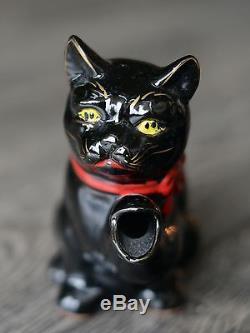 1950s Shafford black cat tea pot, creamer and sugar bowl made in Japan