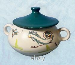1950s Teapot creamer sugar set Denby FLAIR Rooster Stoneware ALBERT COLLEDGE