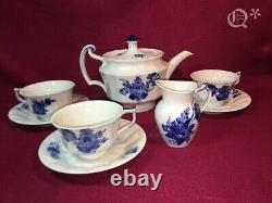 1960s Royal Copenhagen Blue Flowers Braided Teapot Set