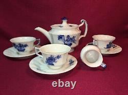 1960s Royal Copenhagen Blue Flowers Braided Teapot Set