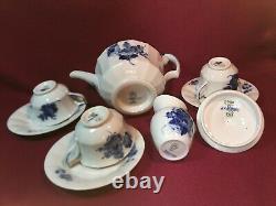 1960s Royal Copenhagen Blue Flowers Braided Teapot Set