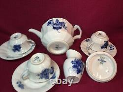 1960s Royal Copenhagen Blue Flowers Braided Teapot Set