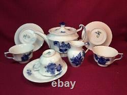 1960s Royal Copenhagen Blue Flowers Braided Teapot Set