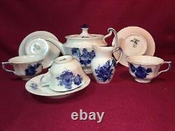 1960s Royal Copenhagen Blue Flowers Braided Teapot Set