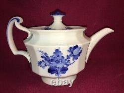1960s Royal Copenhagen Blue Flowers Braided Teapot Set