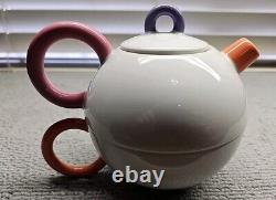 1980s by Matteo Thun for Arzberg Postmodern Design Porcelain Memphis Tea Pot