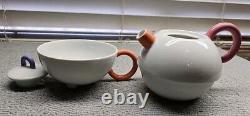 1980s by Matteo Thun for Arzberg Postmodern Design Porcelain Memphis Tea Pot