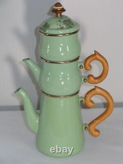 1983 Mackenzie Childs Enamel Stcking Teapot Set