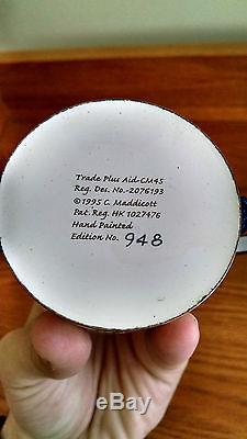 1995 C. Maddicott Enamel Teapot Trade Plus Hand Painted Edition No. 948