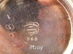 19th c Antique Figural Bird Embossed & Engraved Chased Silver Coffee Tea Pot Set