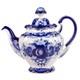 1.5 Qt Gzhel Porcelain Teapot Blue And White Tea Pot Fine China Pot