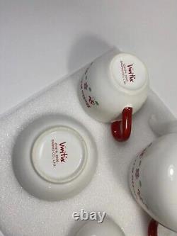 2000 Sanrio Hello Kitty Vivitix Tea Pot & Cup Set White & Red Color