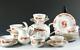 20 Pc Meissen Dragon Red Tea Set Teapot, Creamer, Sugar, Cups &saucers, Plates