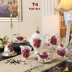 21 / 13 / 3 Piece European High Quality Tea Set Cup Teapot Porcelain Coffee Mug