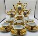 21 Piece Antique Gold Bavarian Porcelain Tea/ Coffee/demitasse Service Set For 8