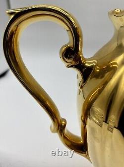 21 Piece Antique Gold Bavarian Porcelain Tea/ Coffee/Demitasse Service Set for 8