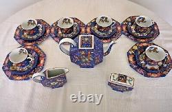 21 Piece HERMES Limoges Marqueterie De Pierres d'Orient Tea Set