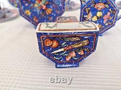 21 Piece HERMES Limoges Marqueterie De Pierres d'Orient Tea Set