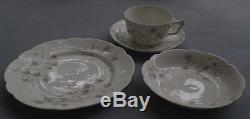 24 Pcs Tressemanes & Vogt T&V Limoge Surprise Dessert Set Teapot Plates, Bowls