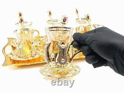 29pcs Tea Cups Set With Tray, Tea Set, 6 People Tea Cups, Sugar Bowl, Tea pot