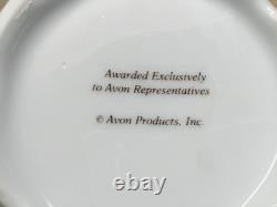 33pc Vintage Currier Ives Avon Award Tea Party Set Cake Plates Cups Tea Pot More