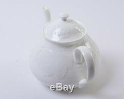 3-pc Set Wedgwood Strawberry & Vine White Bone China Teapot w. Creamer & Sugar