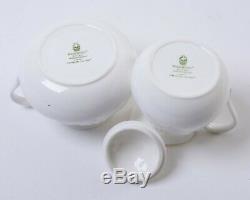 3-pc Set Wedgwood Strawberry & Vine White Bone China Teapot w. Creamer & Sugar