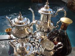 4 Gorham Chantilly Duchess Sterling Silver Set Tea Coffee Pot Bowl Heavy Old XL